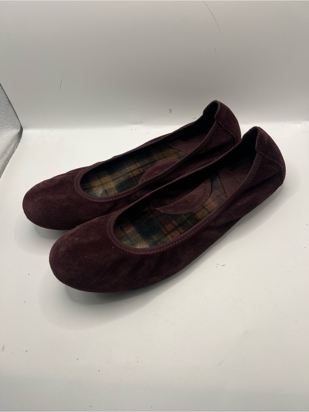Born Burgundy Suede Ballet Flats - Picture 3 of 9